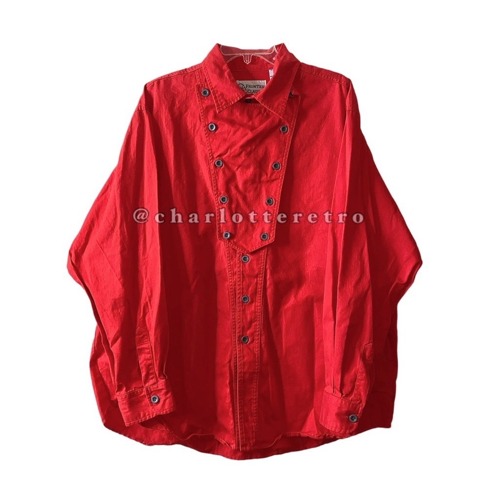 vtg Frontier Classics • Western Bib Front Shirt